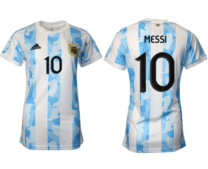 Women 2021-2022 Club Argentina home aaa version white #10 Soccer Jersey